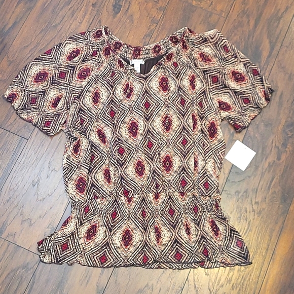 croft & barrow Tops - Boho Peasant Style Top